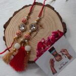 Exclusive Stone Rakhi and Lumba Set
